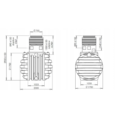 Zbiornik Kingspan AquaBank na Wodę z pokrywą 3000 L, 4500 L, 6000 L